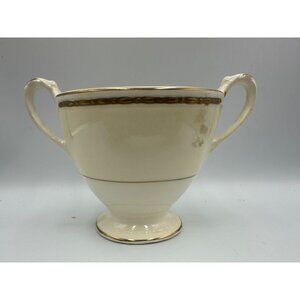Homer Laughlin Eggshell Georgian Creamer Gold Trimmed L49N8 USA
